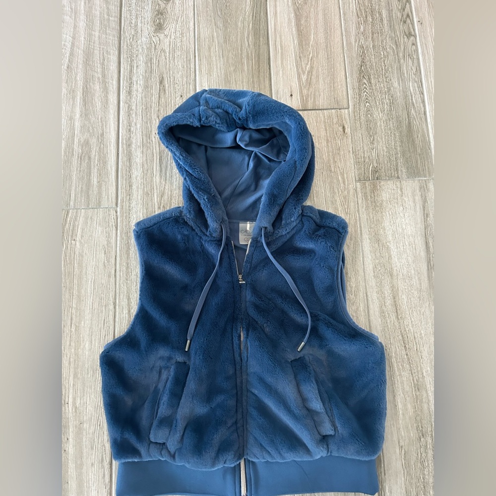 Calia  Blue Hooded Vest